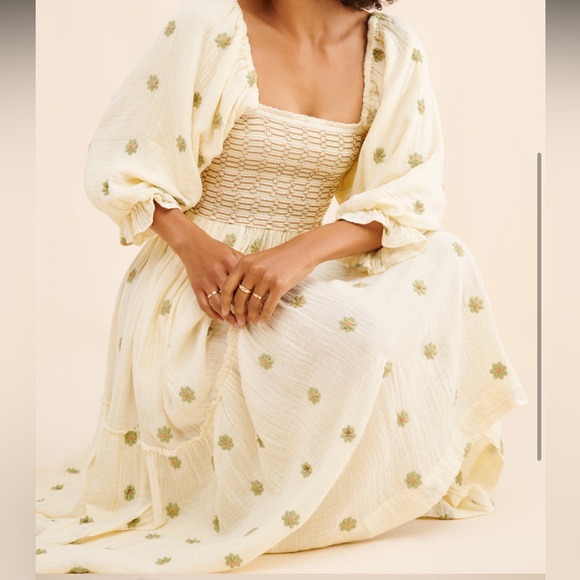 Free people Dahlia Embroidered Maxi Dress XS *SOLD* - Picture 11 of 12